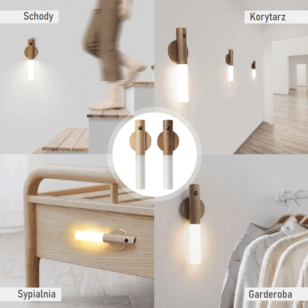 Drewniana lampa magnetyczna